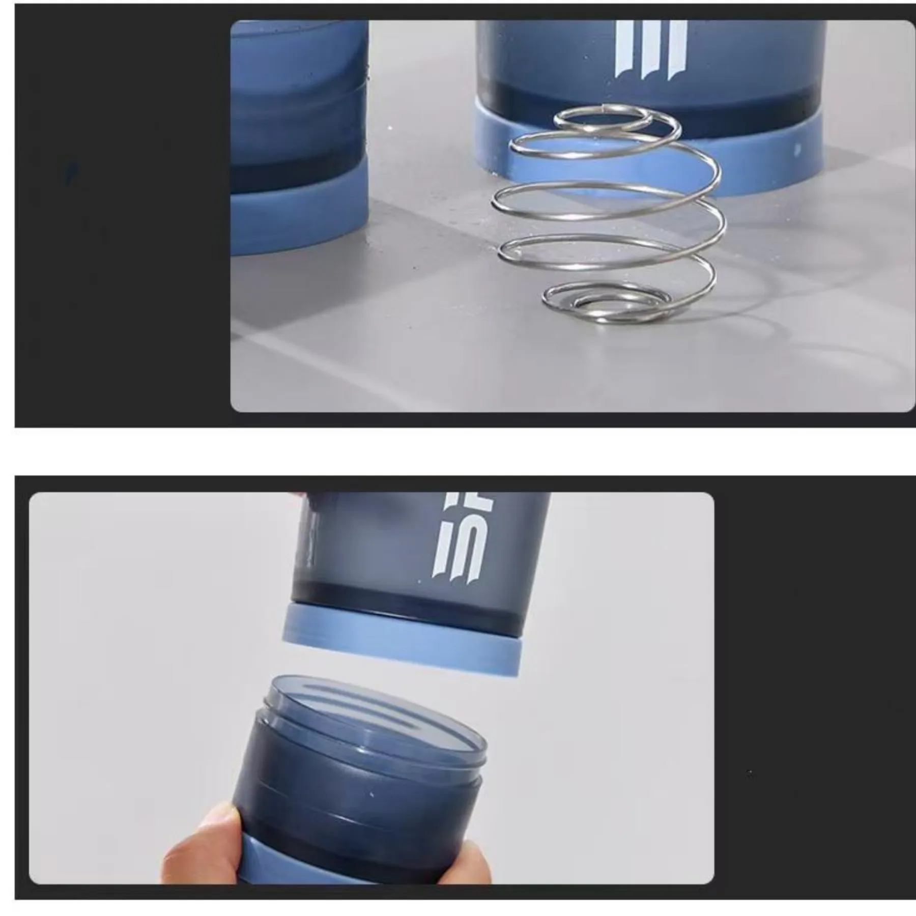 17oz Shaker Bottles With Storage For Protein Powder 6