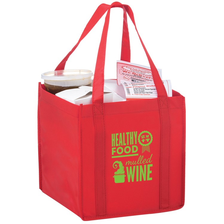 Non-woven Grocery /Takeout "CUBE" Tote 3
