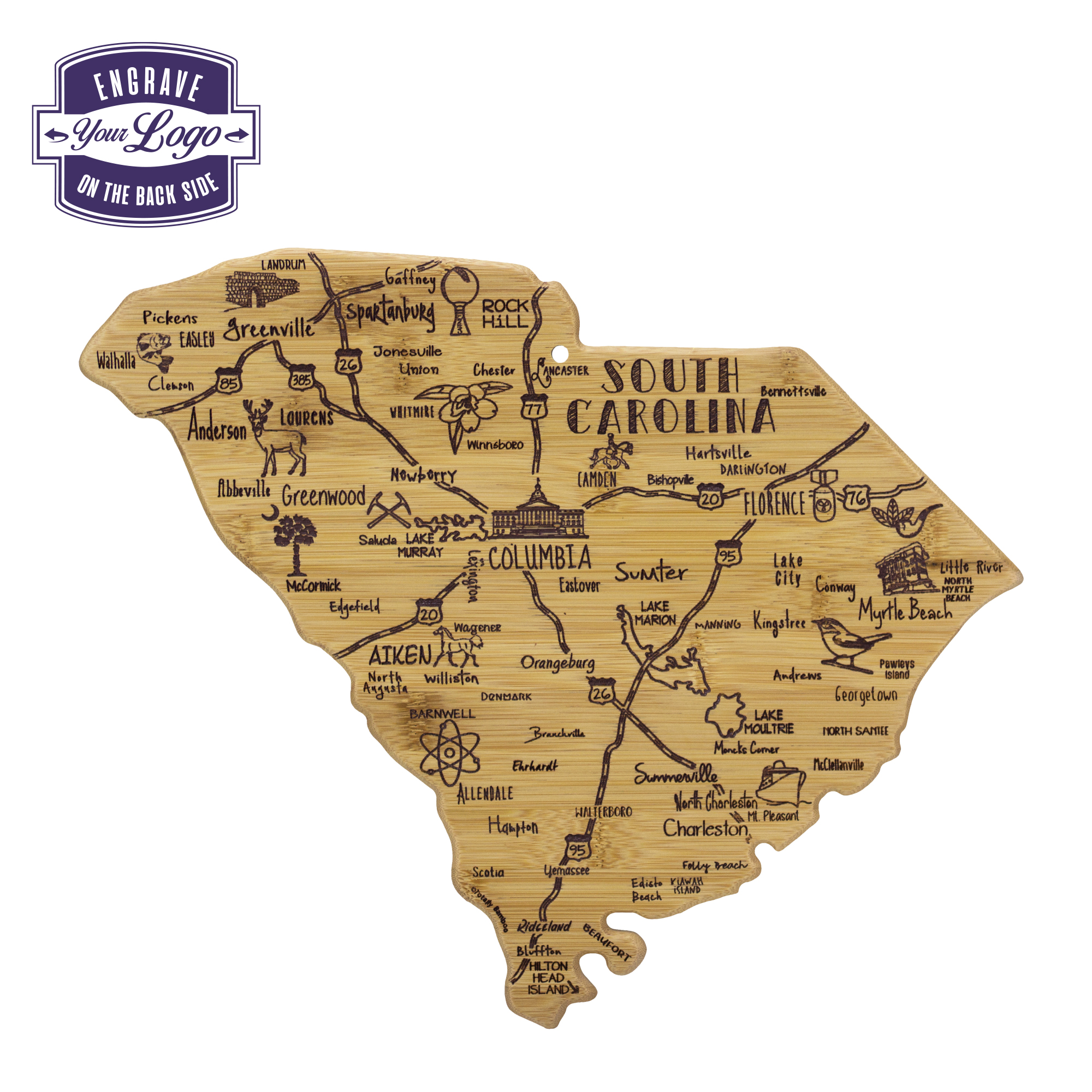 Destination South Carolina Cutting & Serving Board