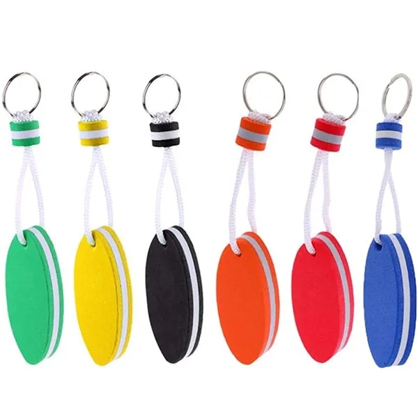 Oval Shaped EVA Foam Floating Key Chain 2