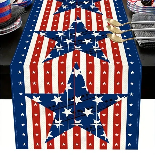 Patriotic Stars & Stripes Table Runner - Americana 12