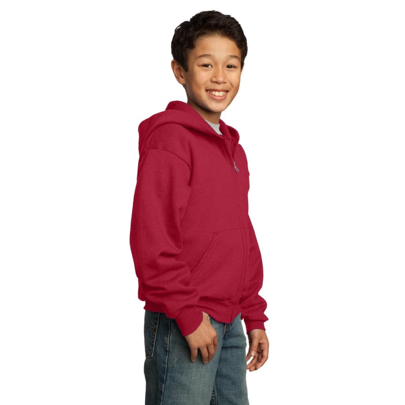 Port & Company - Youth Core Fleece Full-Zip Hooded Sweatshirt. 71