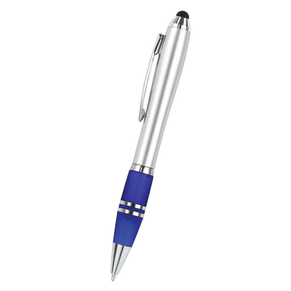 Blitz Silver Twist Action Stylus Ballpoint Pen 3