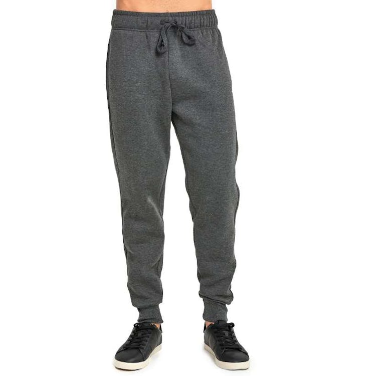 Men's Fleece Jogger Sweatpants Charcoal Medium 1