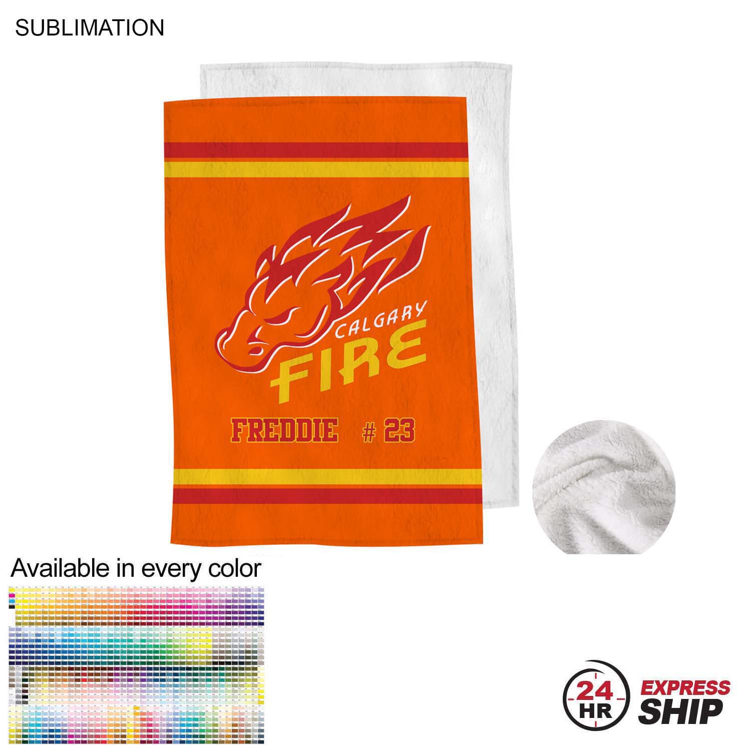 24 Hr Express Ship - Team Blanket in Plush and cozy Mink Flannel Fleece, 30x40, Lap Blanket 4