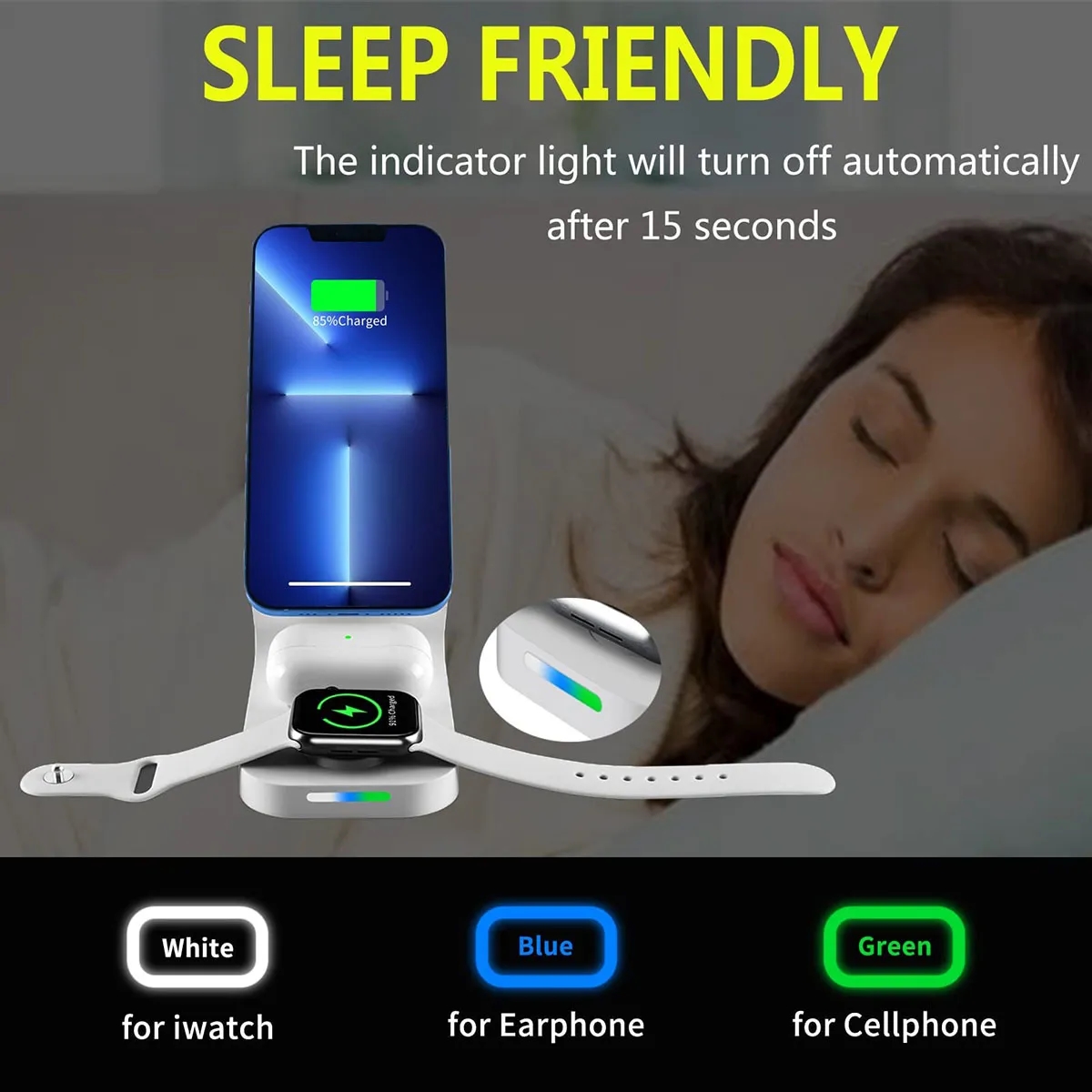 Magnetic Wireless Charger Stand 3 In 1 6