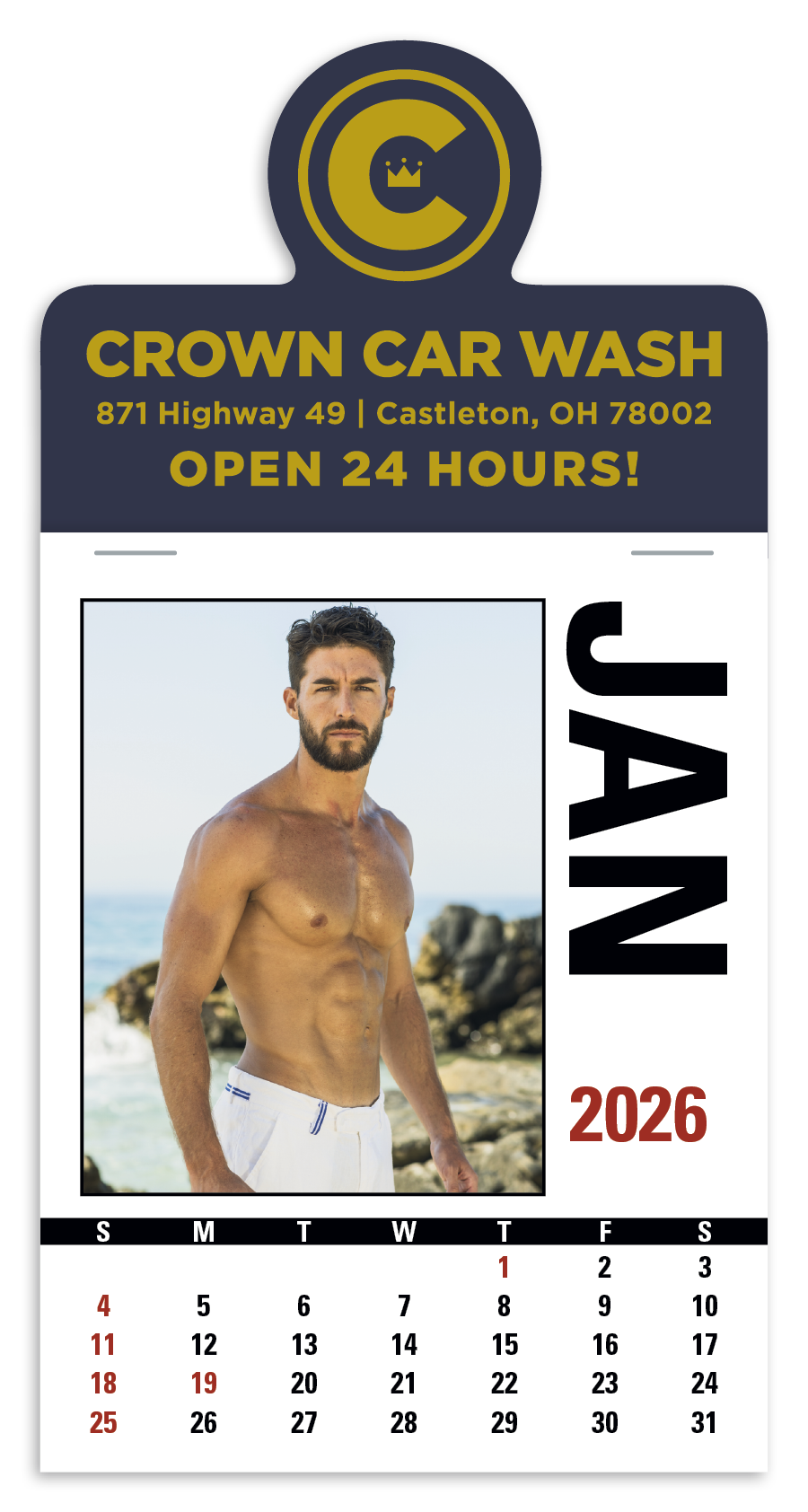 Triumph® Calendars Press-N-Stick Male Call Calendar 3