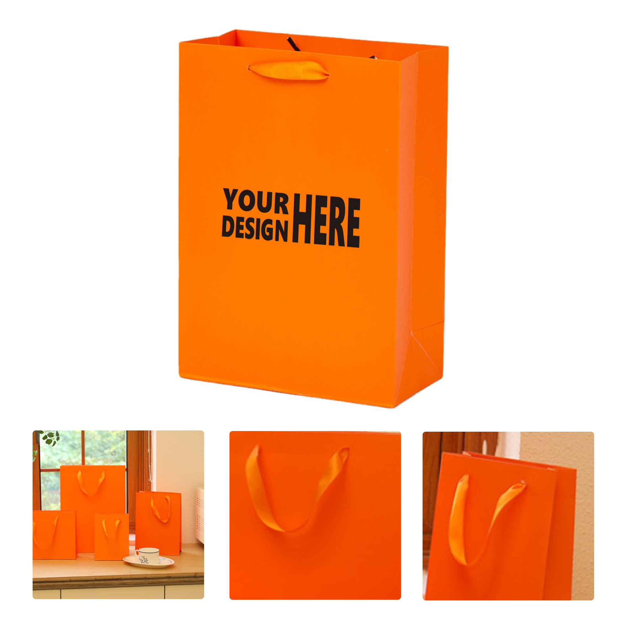 MOQ 50 High-End Gift Paper Bag with Handles 1