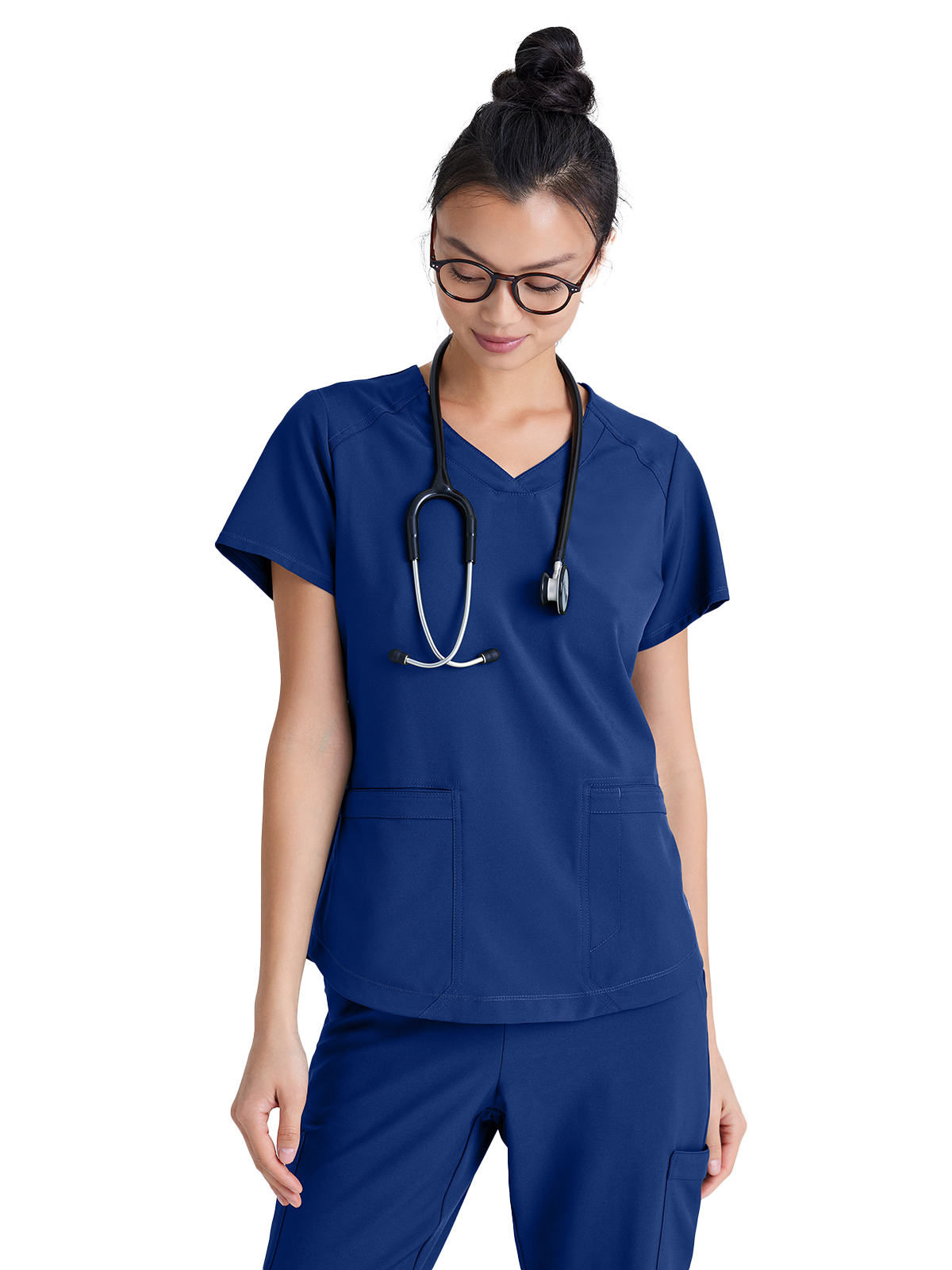 Grey's Anatomy Evolve Stretch - Women's Two-Pocket V-Neck Rhythm Scrub Top 40