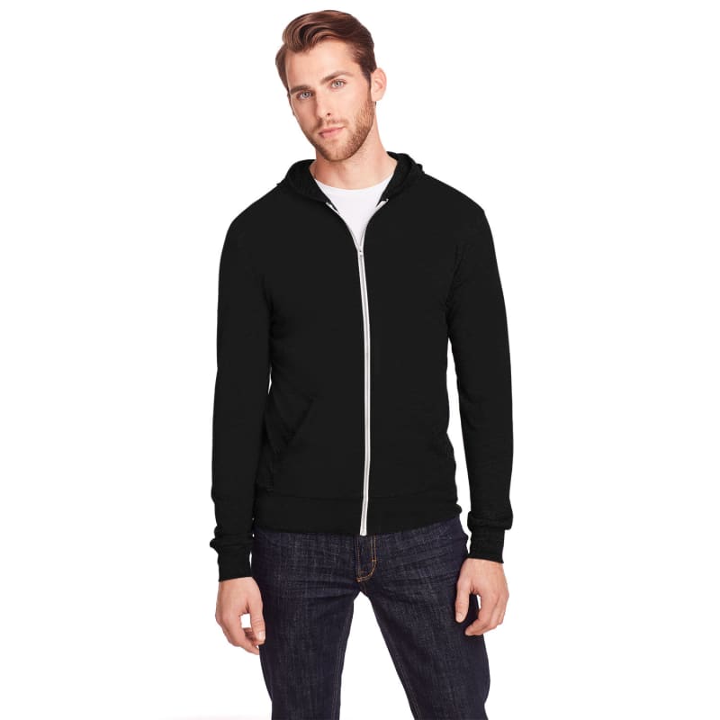 Threadfast Apparel Unisex Triblend Full-Zip Light Hoodie 3