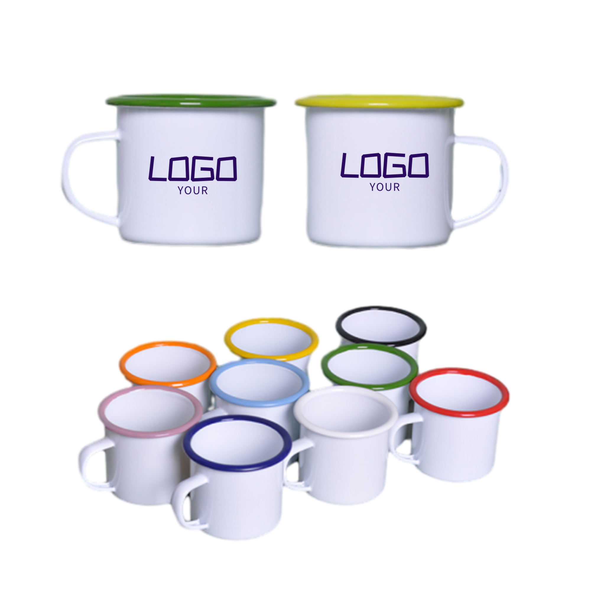 12oz Colourful Enamelled Cup 2
