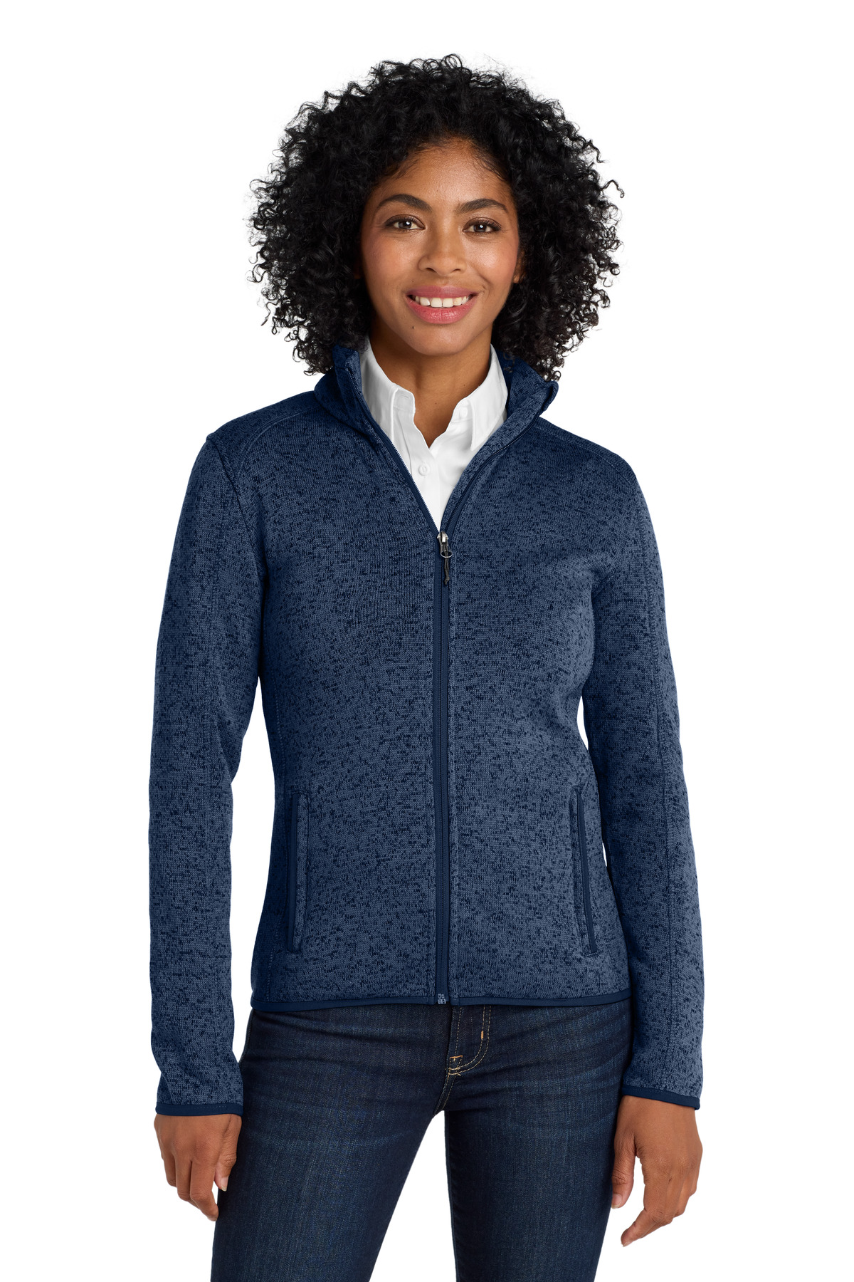Port Authority Women's Sweater Fleece Jacket. L232 37
