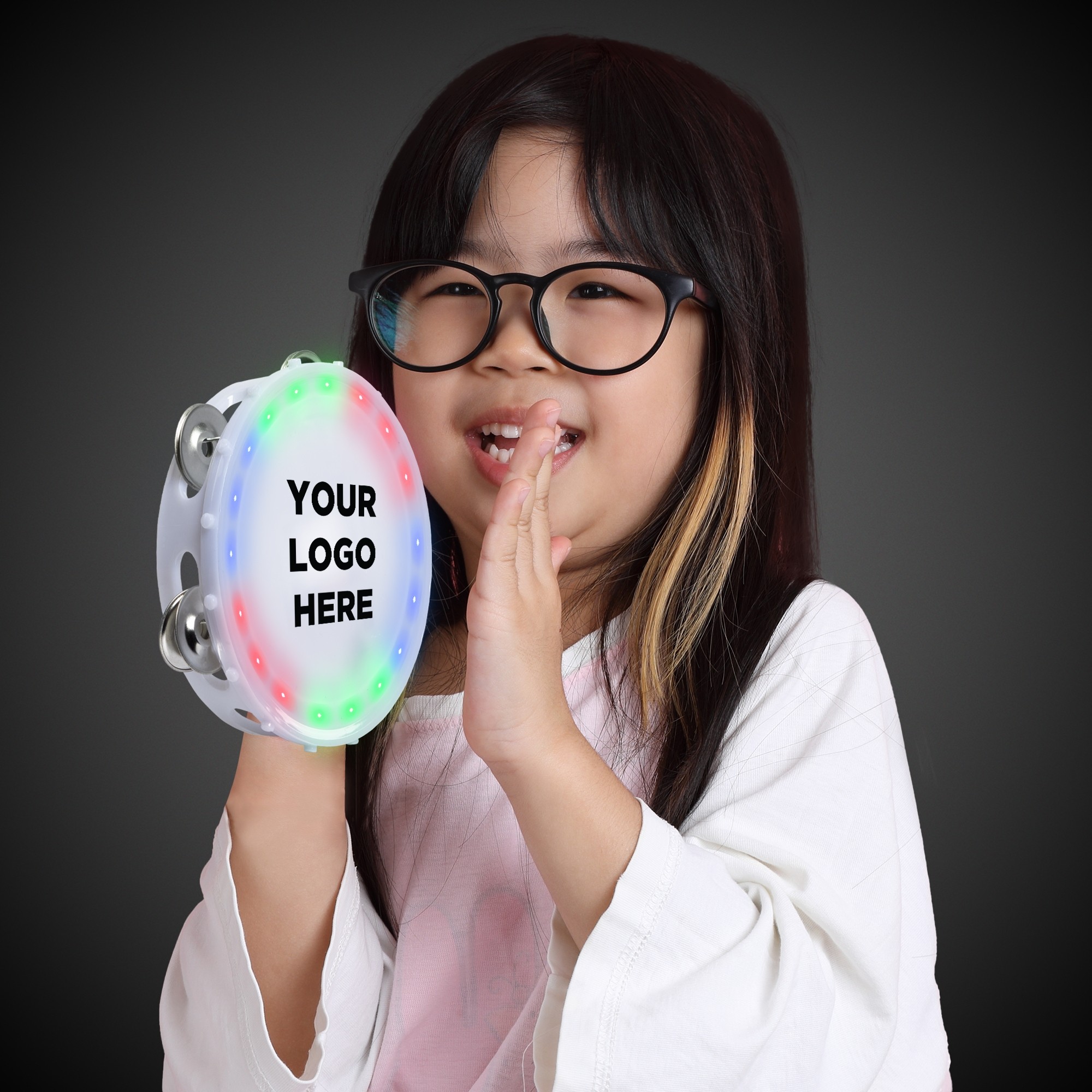 6" Light Up Glow Tambourine(Pad Print)