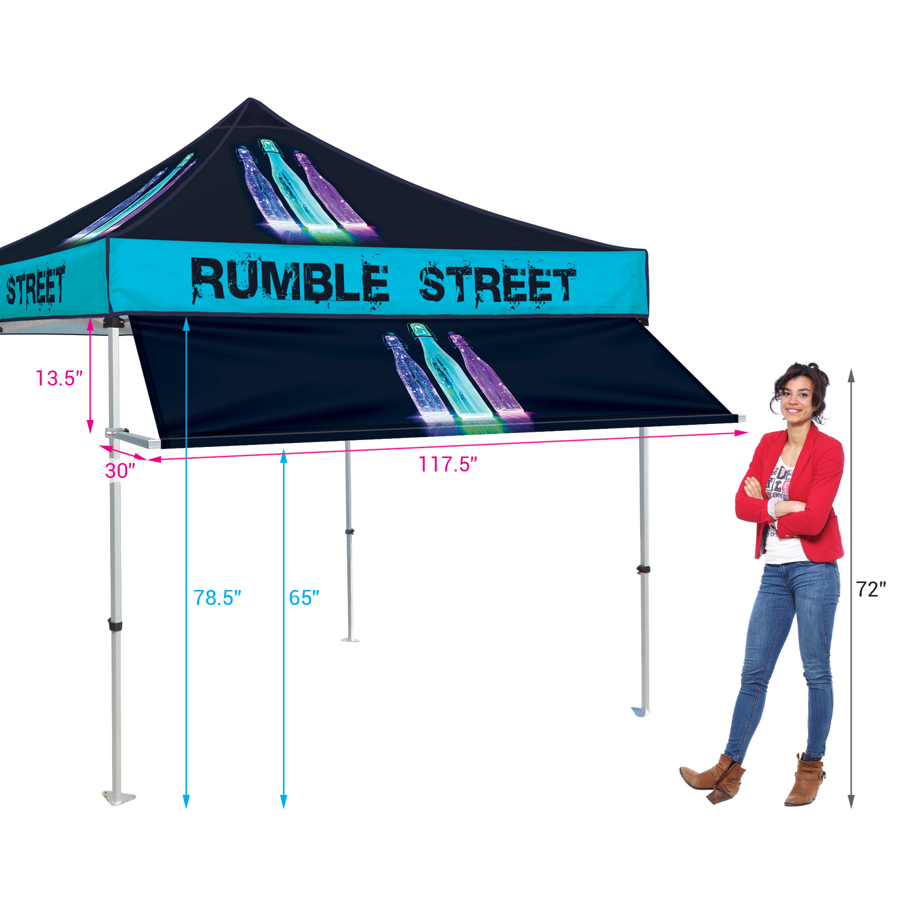 10' Premium Tent Awning 1