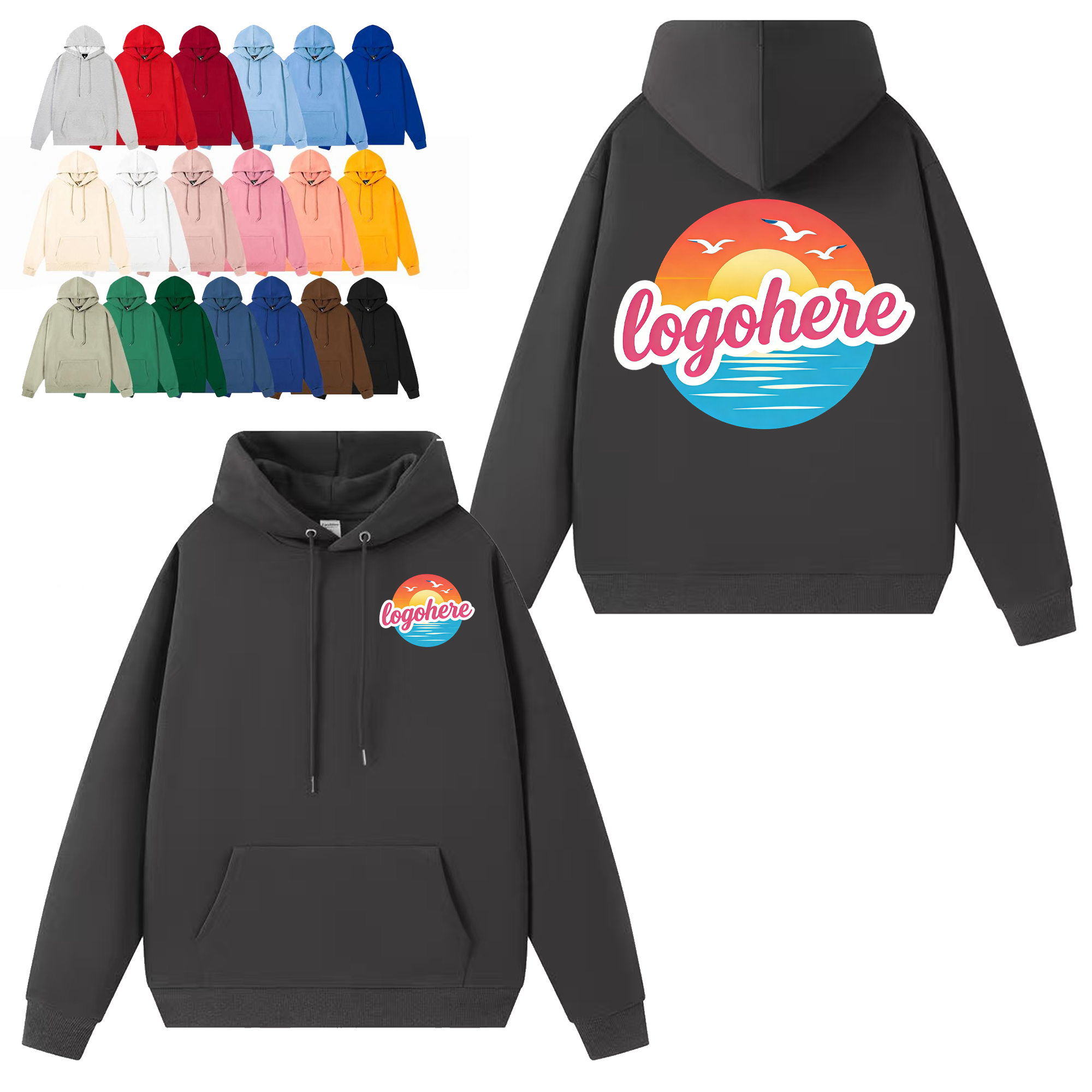 Personalized Streetwear Hoodie, custom hoodie or sweatshirt with logo imprint 2