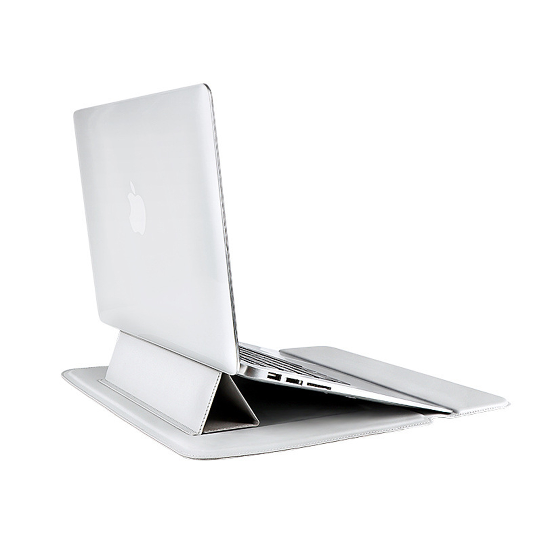 13 Inch Leather Laptop Sleeve With Stand 2