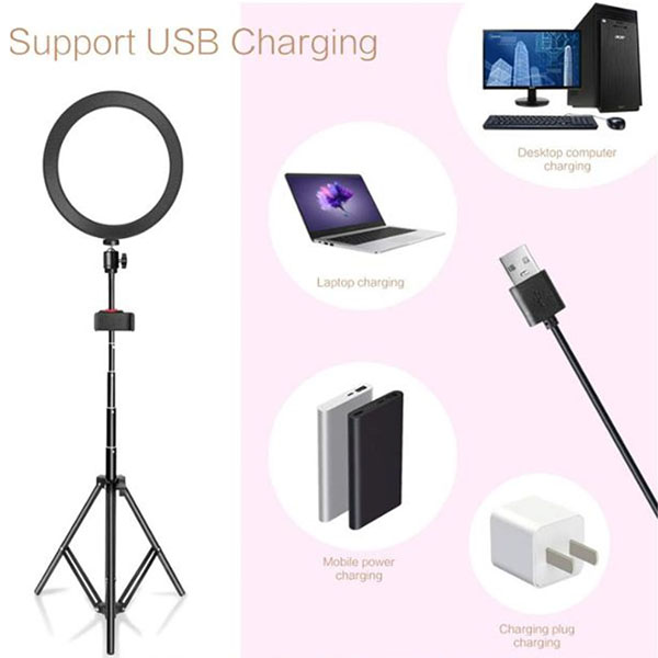 38cm height Desktop 26cm Ring Light for YouTube Video 6