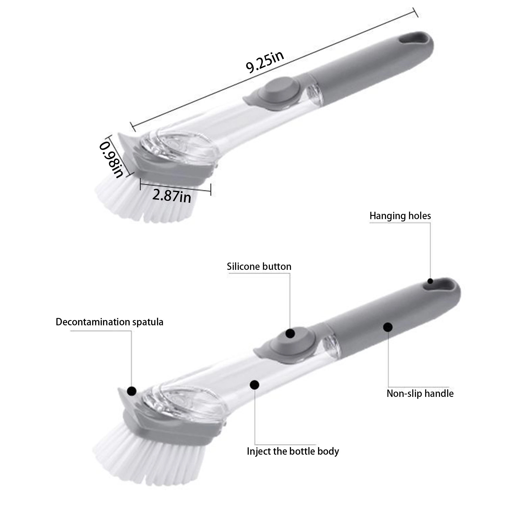 Soap Dispensing Dish Brush 3