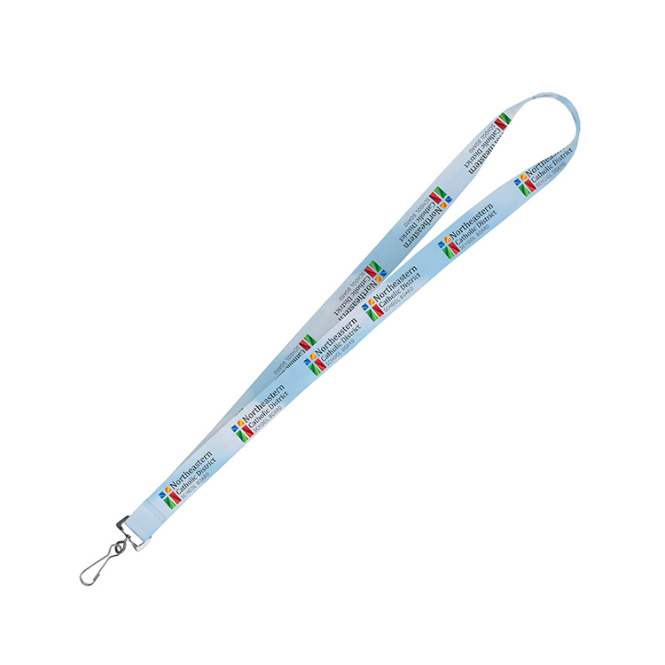 "OWEN RECYCLED" 3/4" Import Air Ship Recycled RPET Full Color Sublimation Lanyard 3