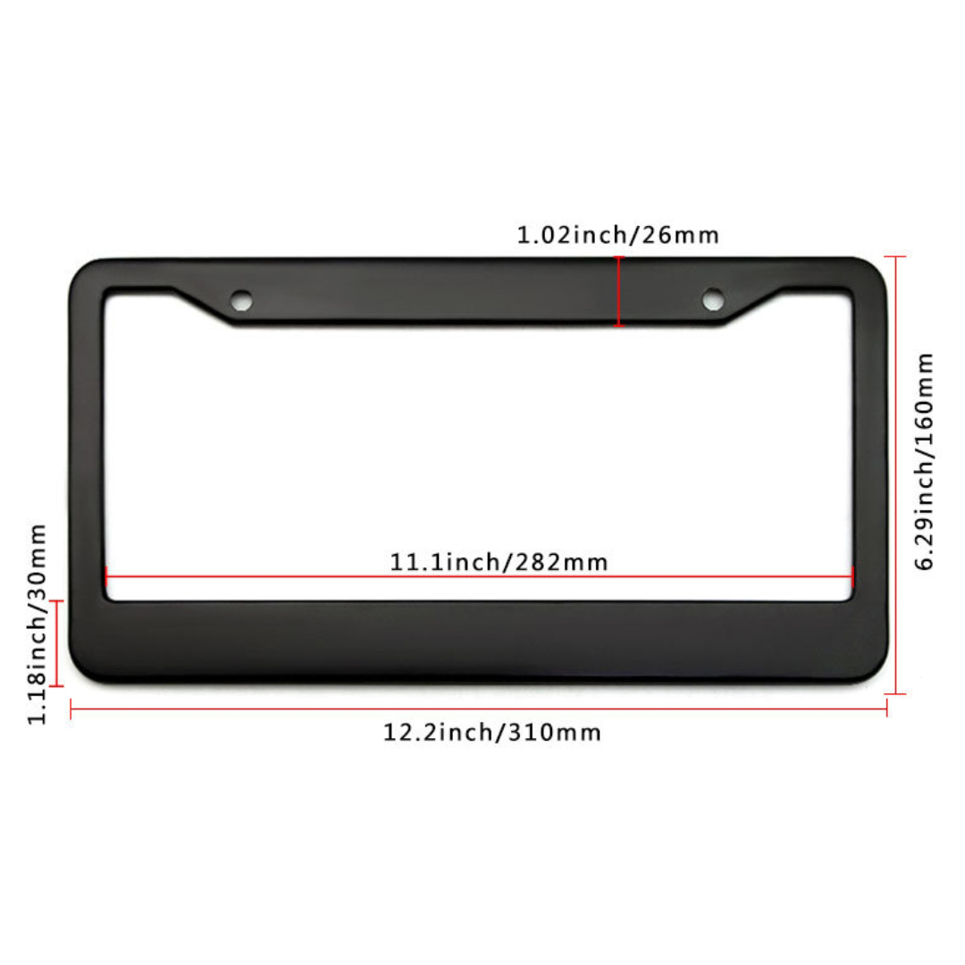 Stainless Steel License Plate Frame - Custom Shape Available 5