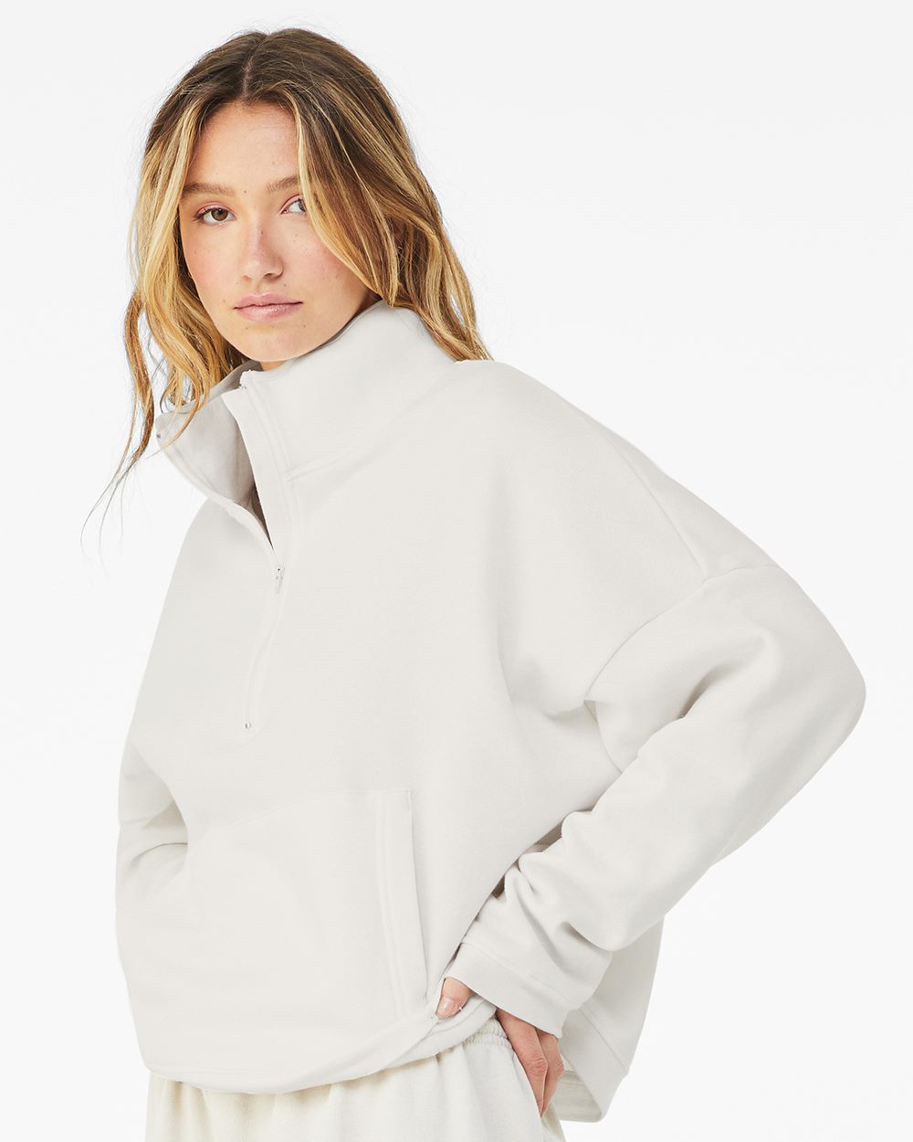 Women's Sponge Fleece Half Zip Pullover - 3953 13