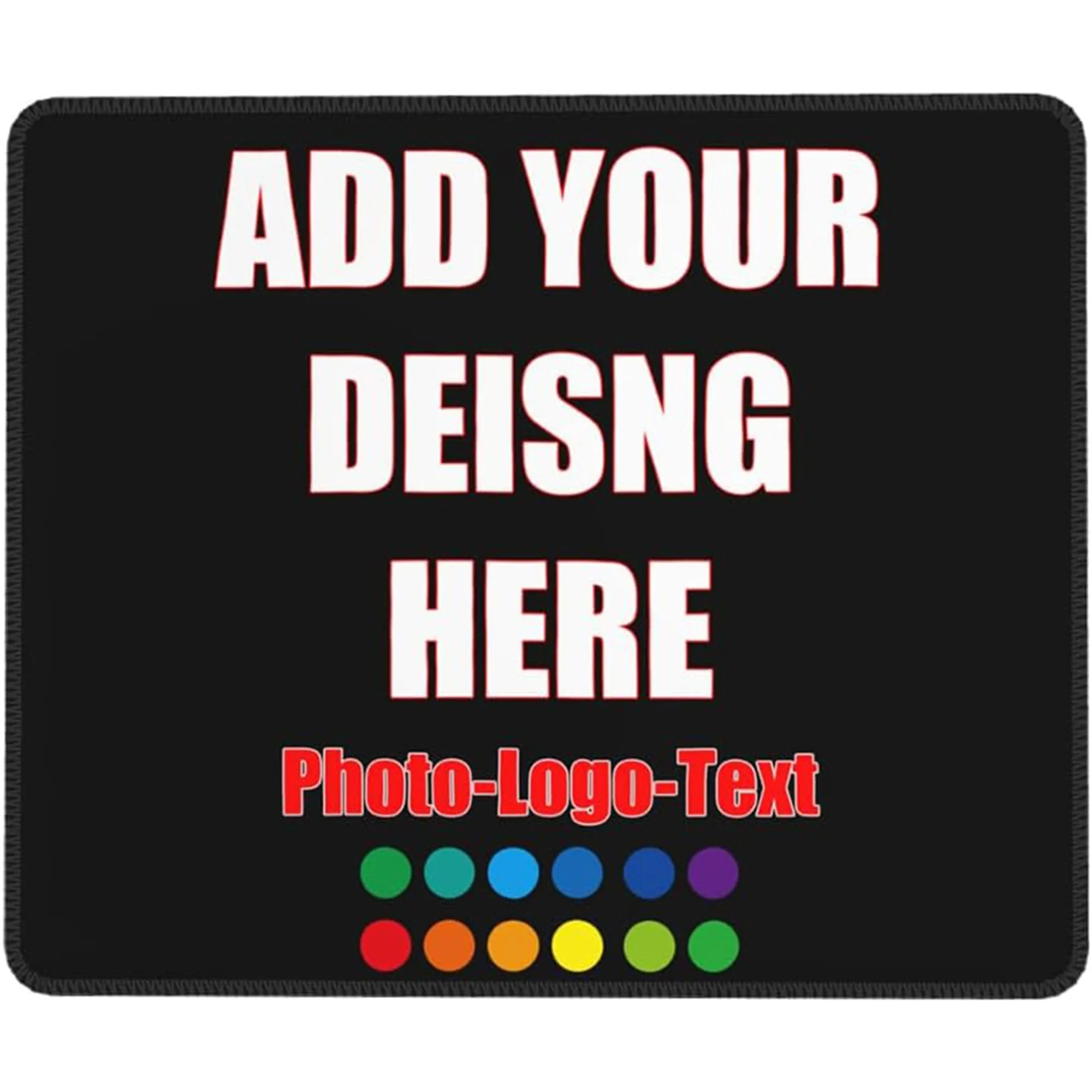 7" x 8.6" Full Color Mouse Pad with Stitched Edge MOQ 50 3