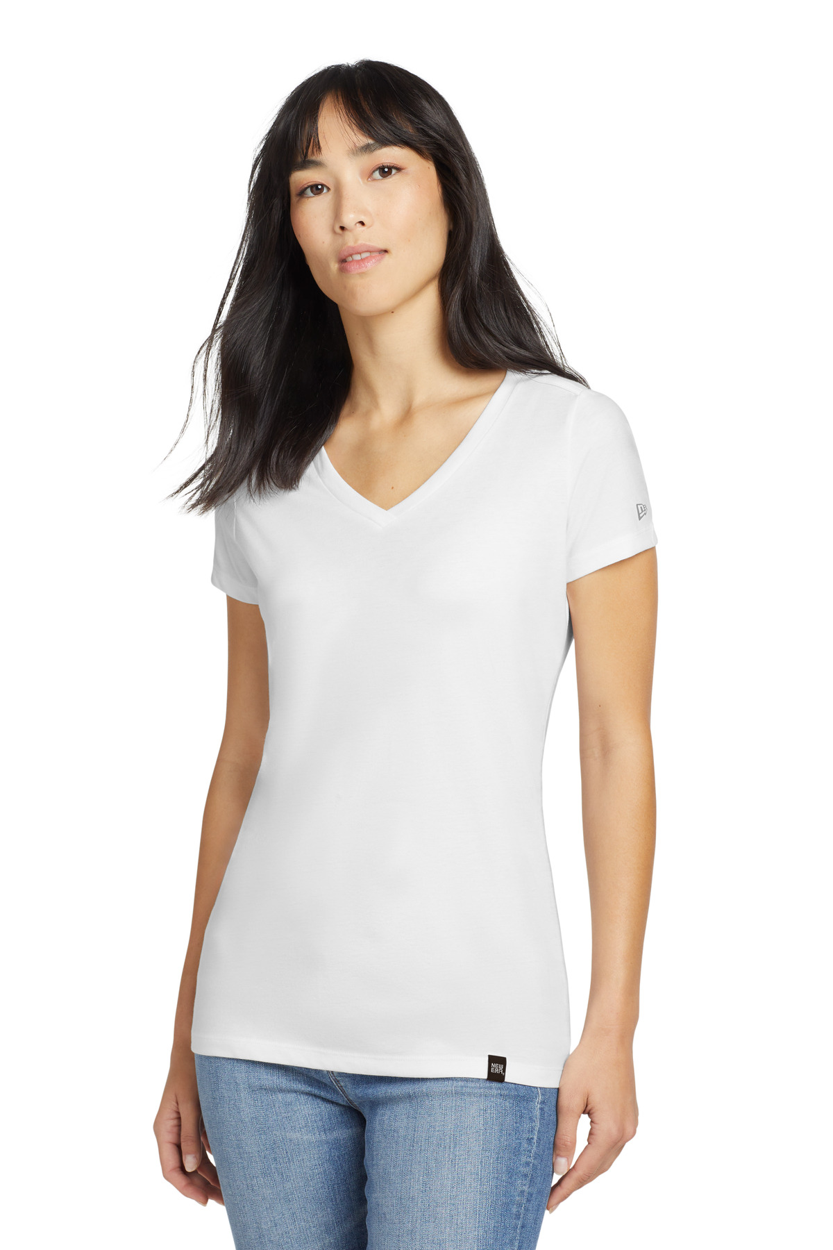 New Era Women's Heritage Blend V-Neck Tee. LNEA101 11