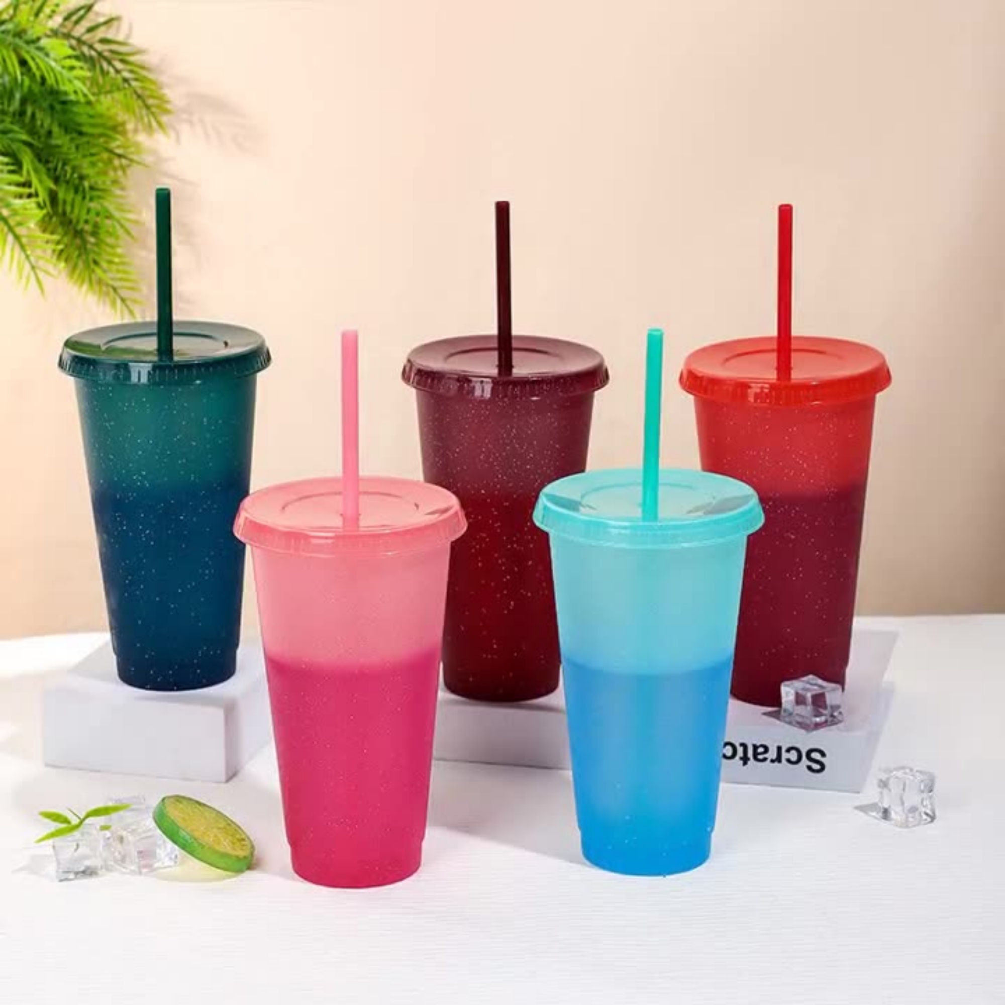 Customized plastic color changing cup 4