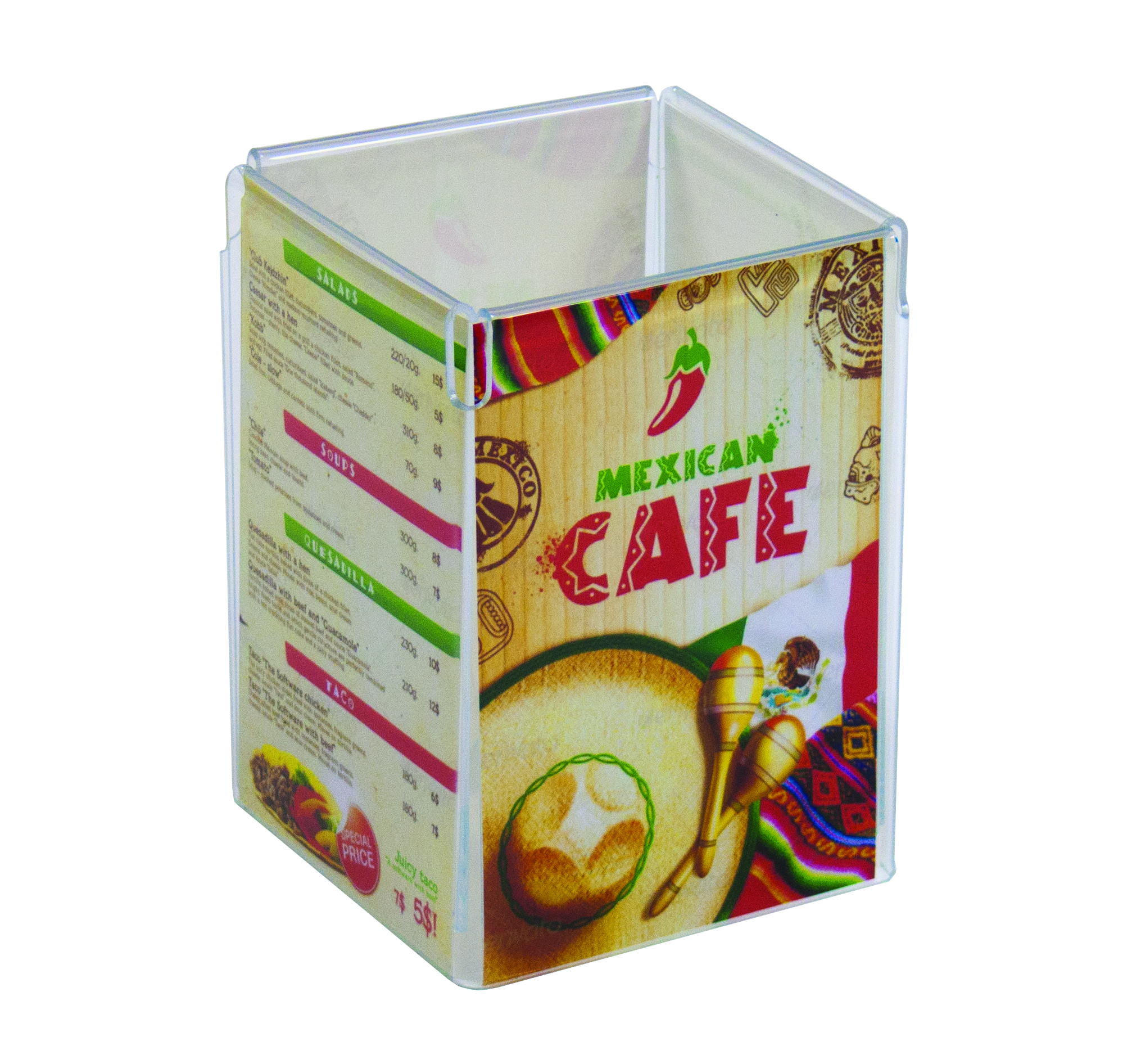 4-Panel Countertop Sign Holder