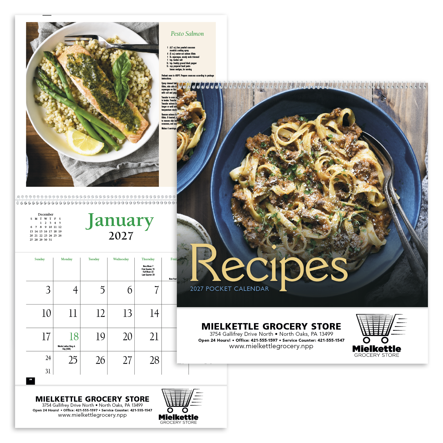 HotLine® Products Recipe Pocket Calendar 43