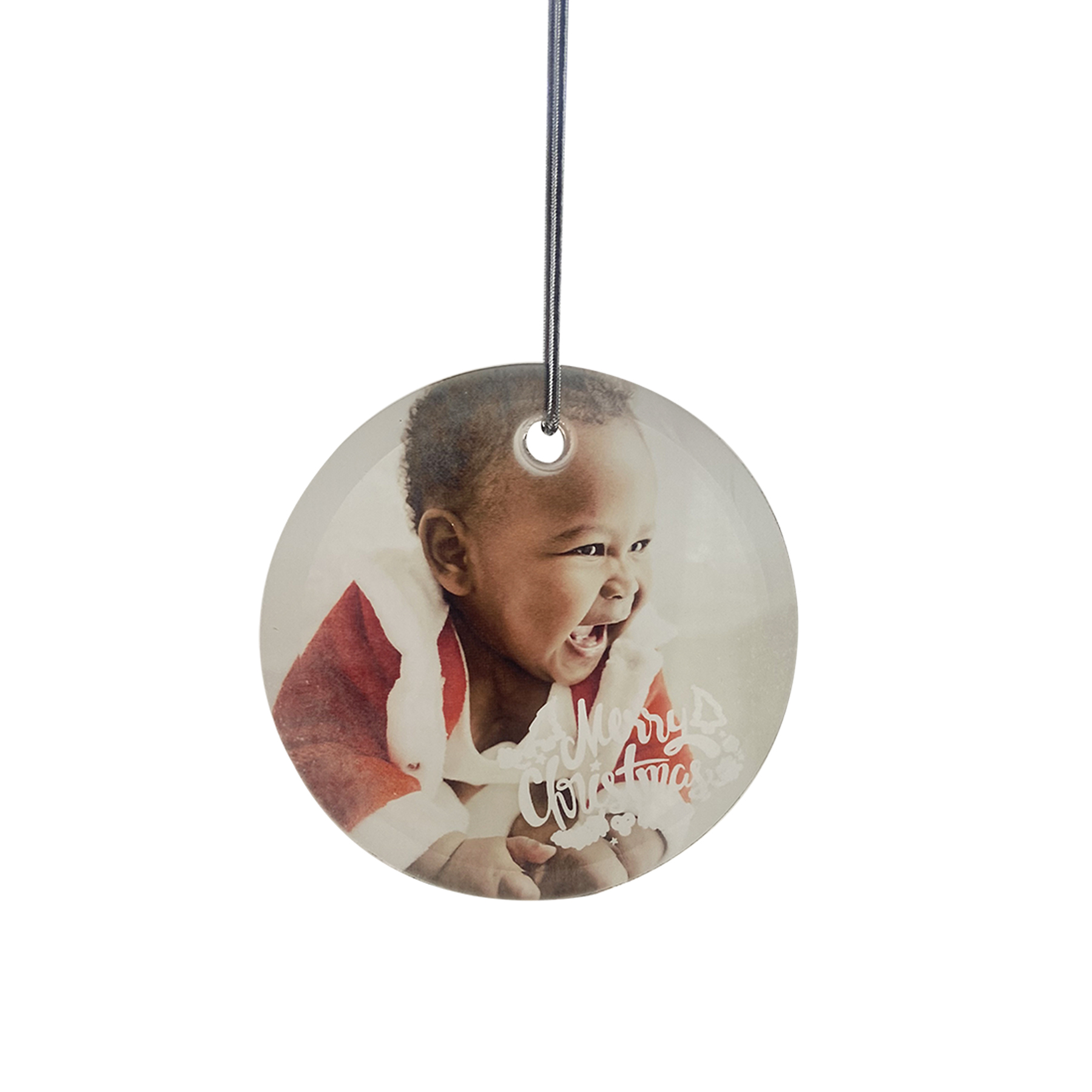 Gift Box 3" Round Clear Glass Ornament 7