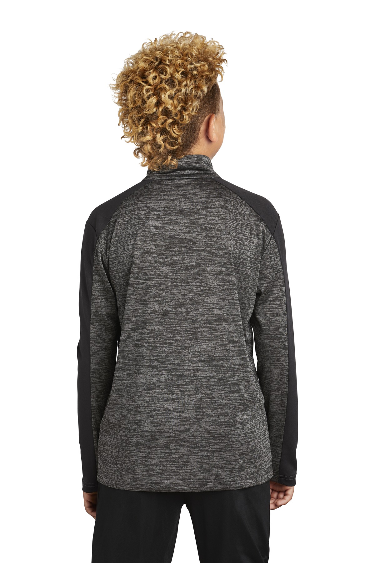 Sport-Tek Youth PosiCharge Electric Heather Colorblock 1/4-Zip Pullover. YST397 15