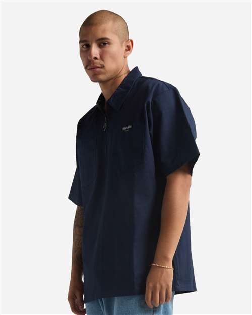 Unisex Quarter-Zip Short Sleeve Work Shirt - SHQZWS 19