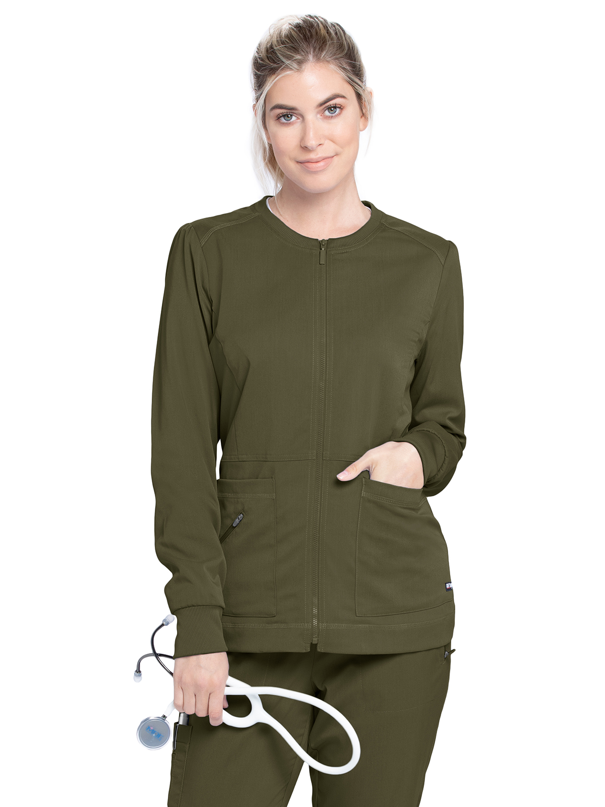 Grey's Anatomy Spandex Stretch - Women's Three-Pocket Millie Warm-Up Jacket 15