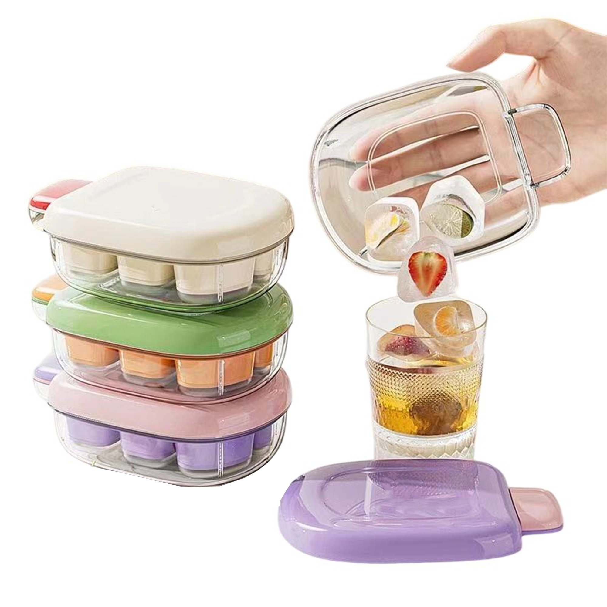Miniature One-Touch Ice Cube Maker 2