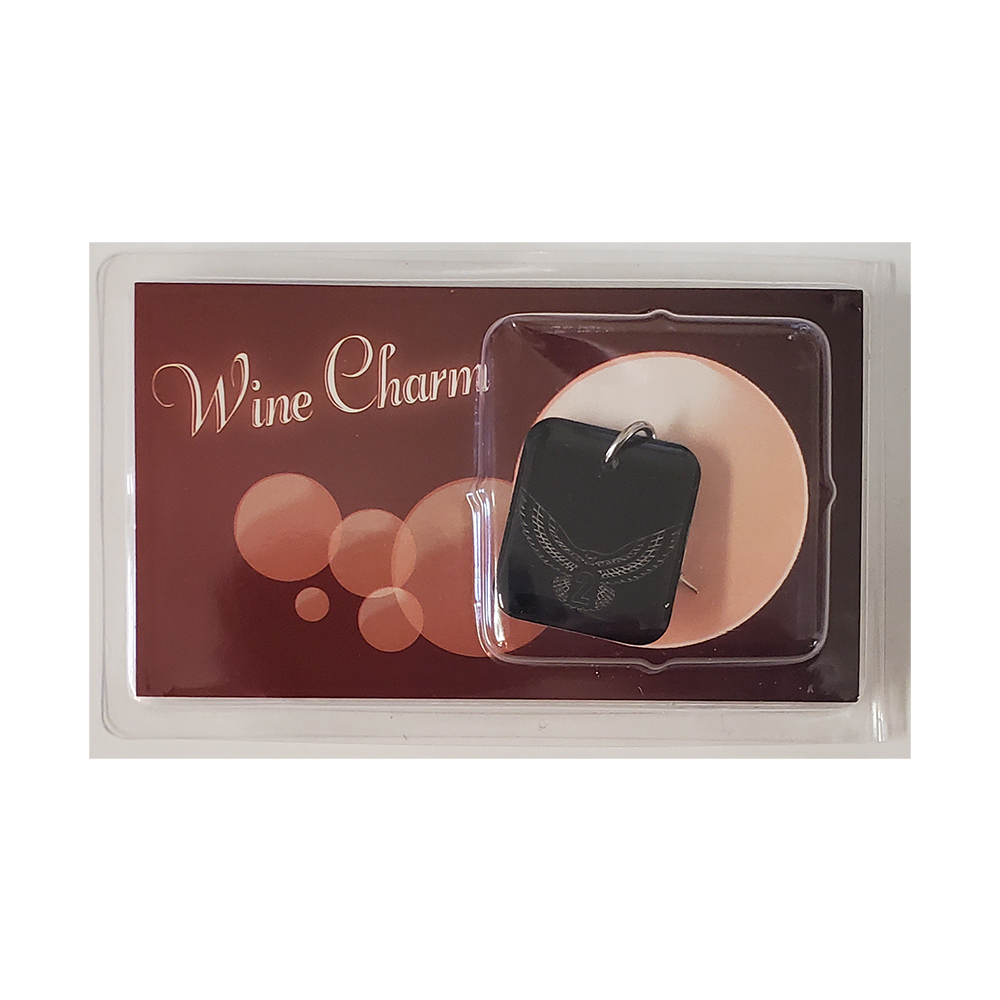 Wine Glass / Coffee Mug Charm with single sided custom shape up to 1 Sq. In. 2