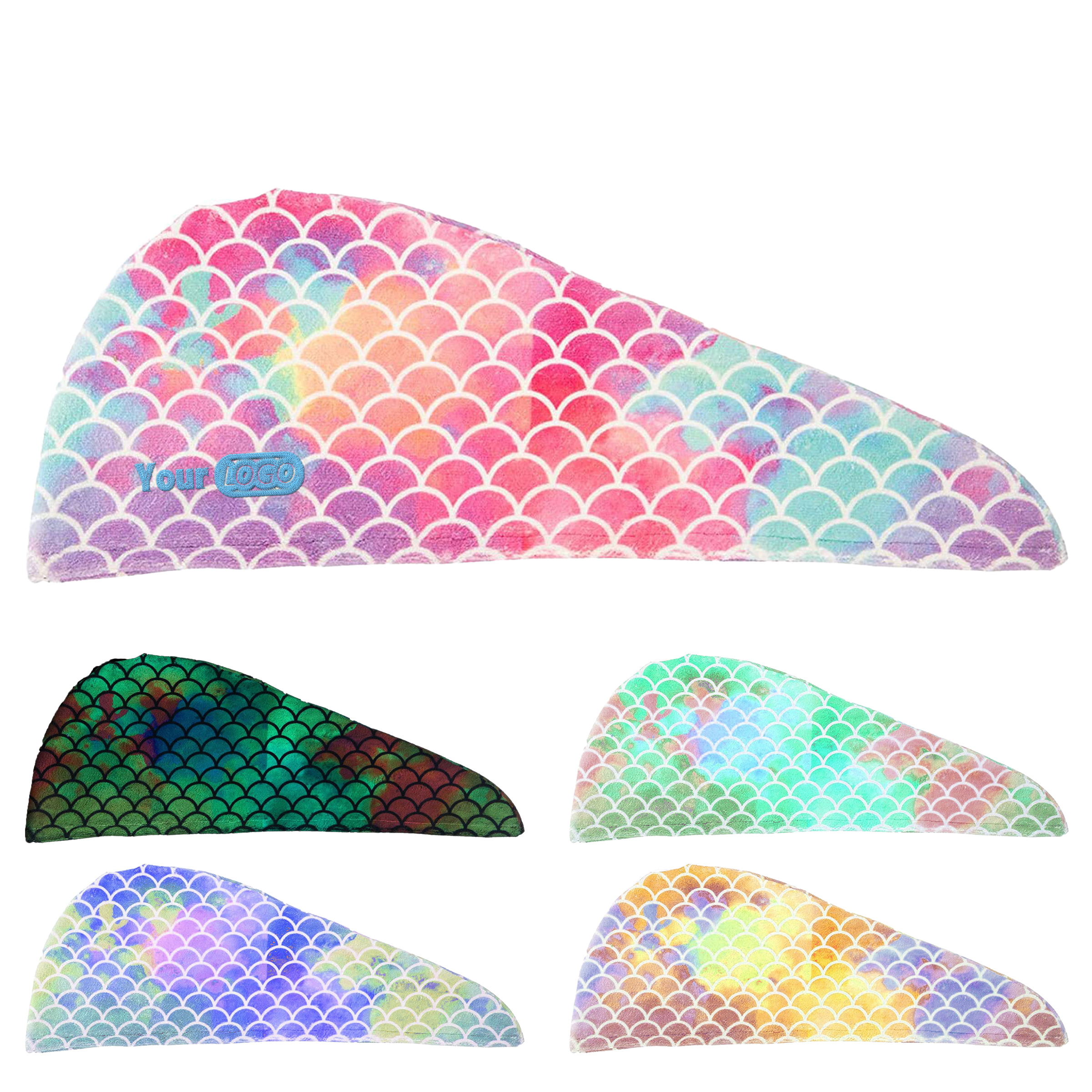 High-Quality Microfiber Material Soft Mermaid-Style Hair Wrap For Quick Drying 2