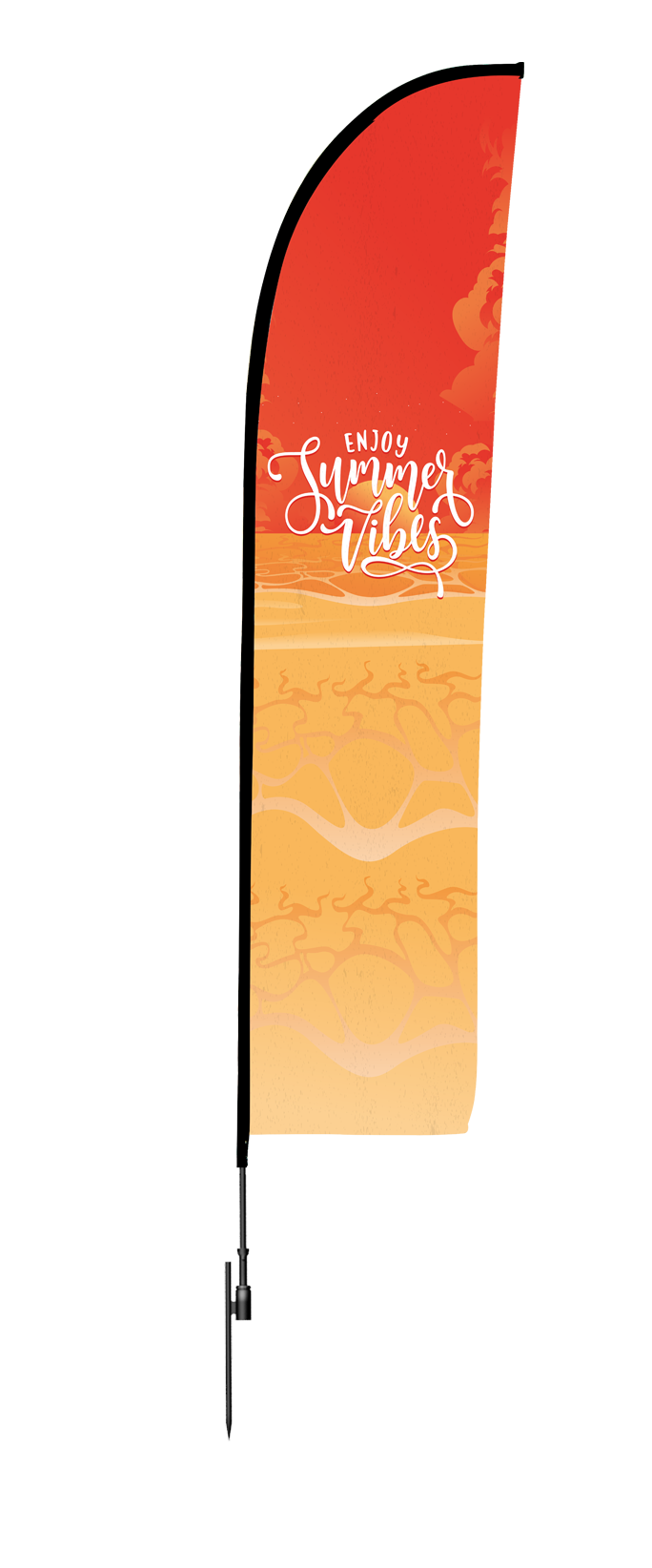 6ft Blade Shape Feather Flag Kit - 1 Side Imprint 1