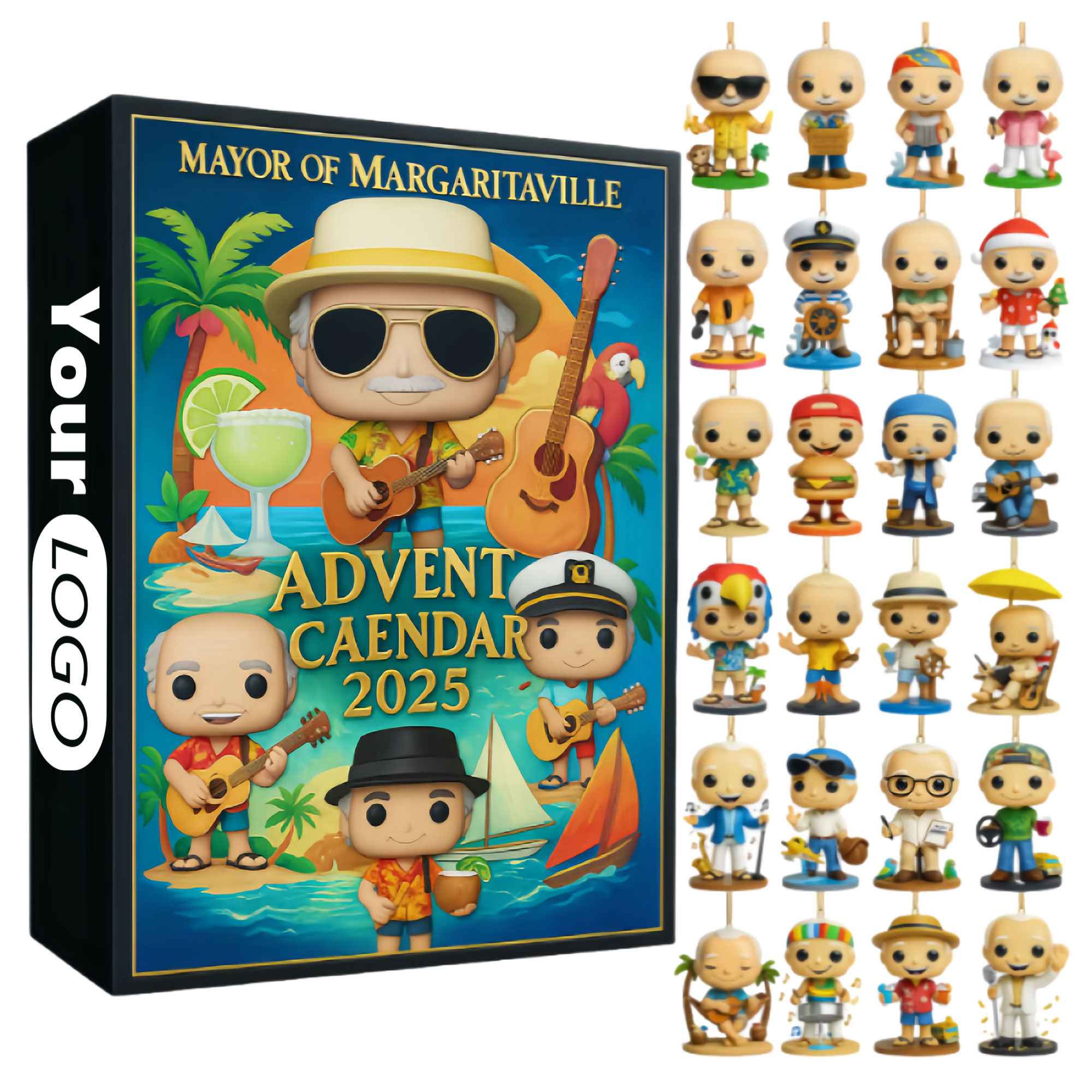 Surprise Mystery Box Jimmy Buffett Christmas Tree Ornament