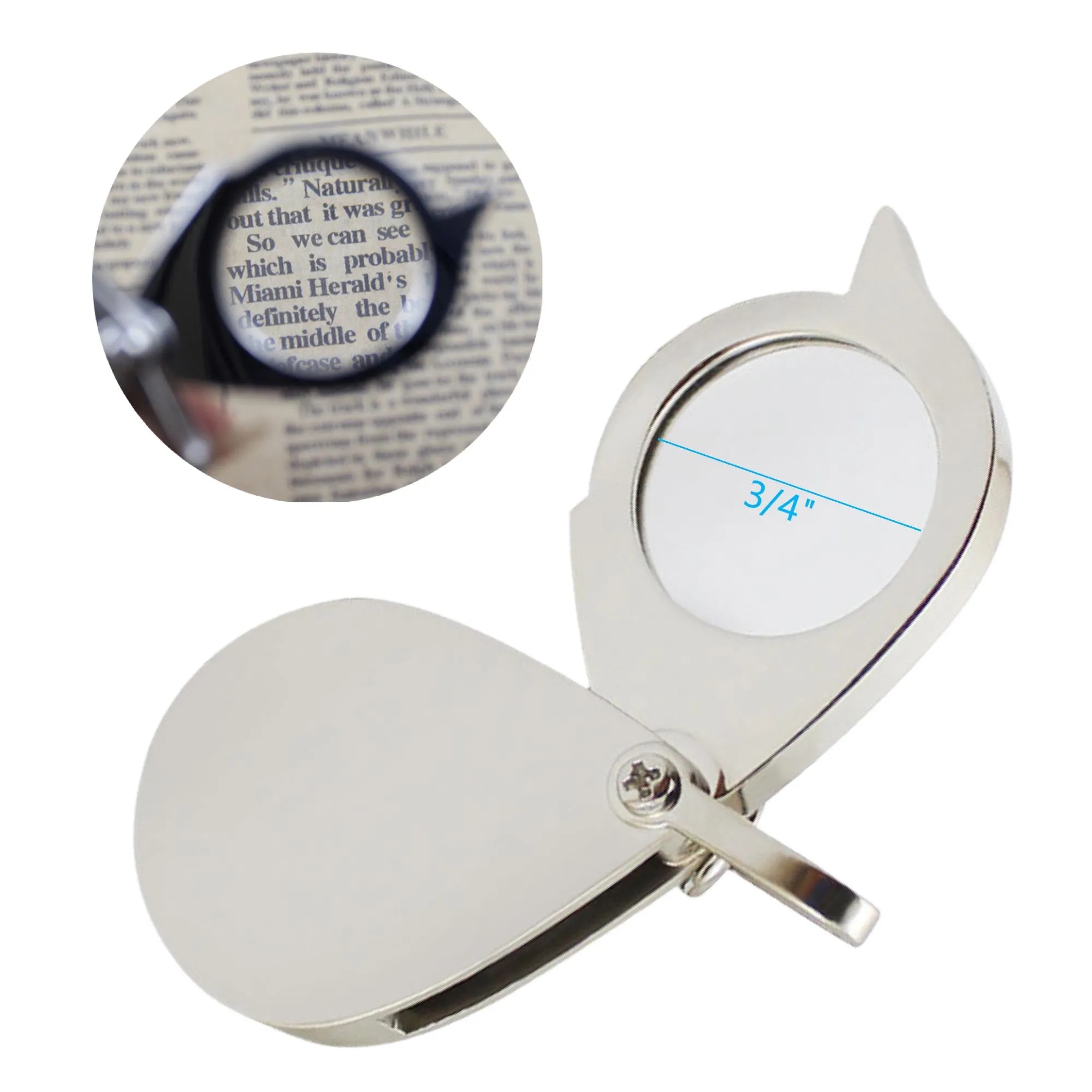 MOQ 50 10X Portable Folding Magnifier Key Chain 2
