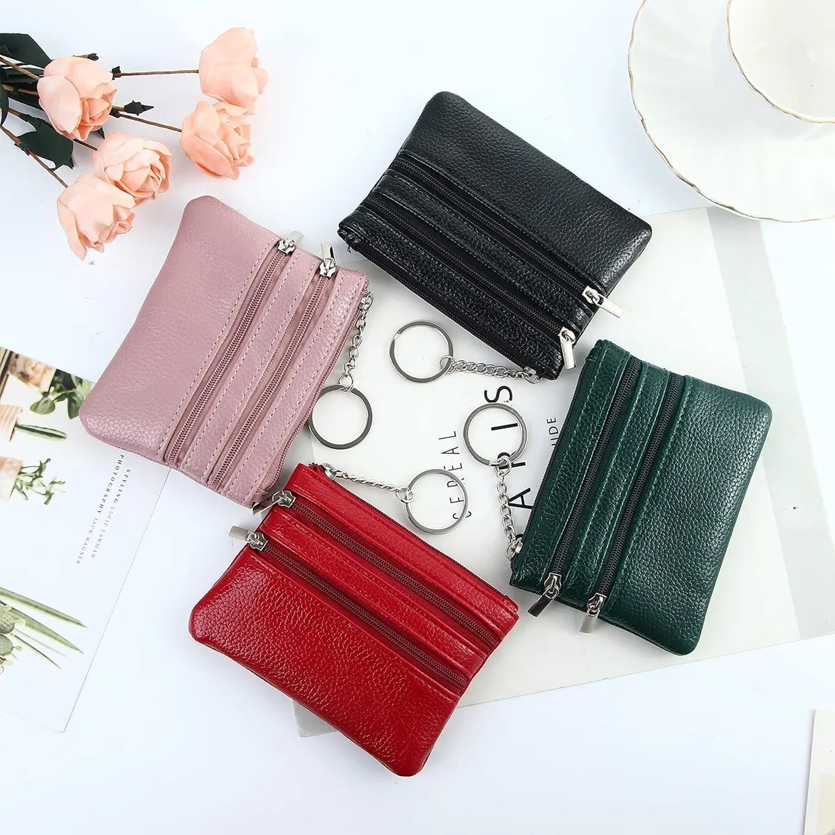 Unisex Universal Credit Card Change Wallet With Keychain 1