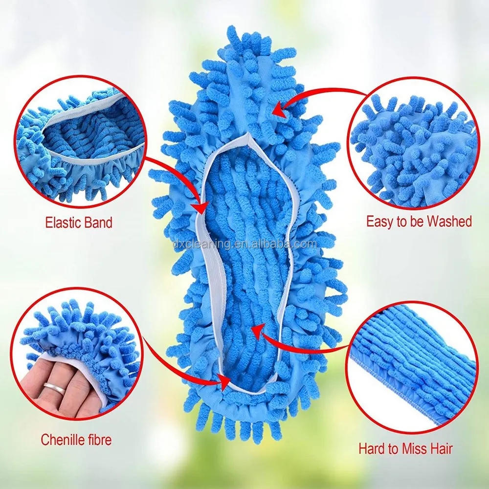 Microfiber Mop Slippers Shoes Cover 7