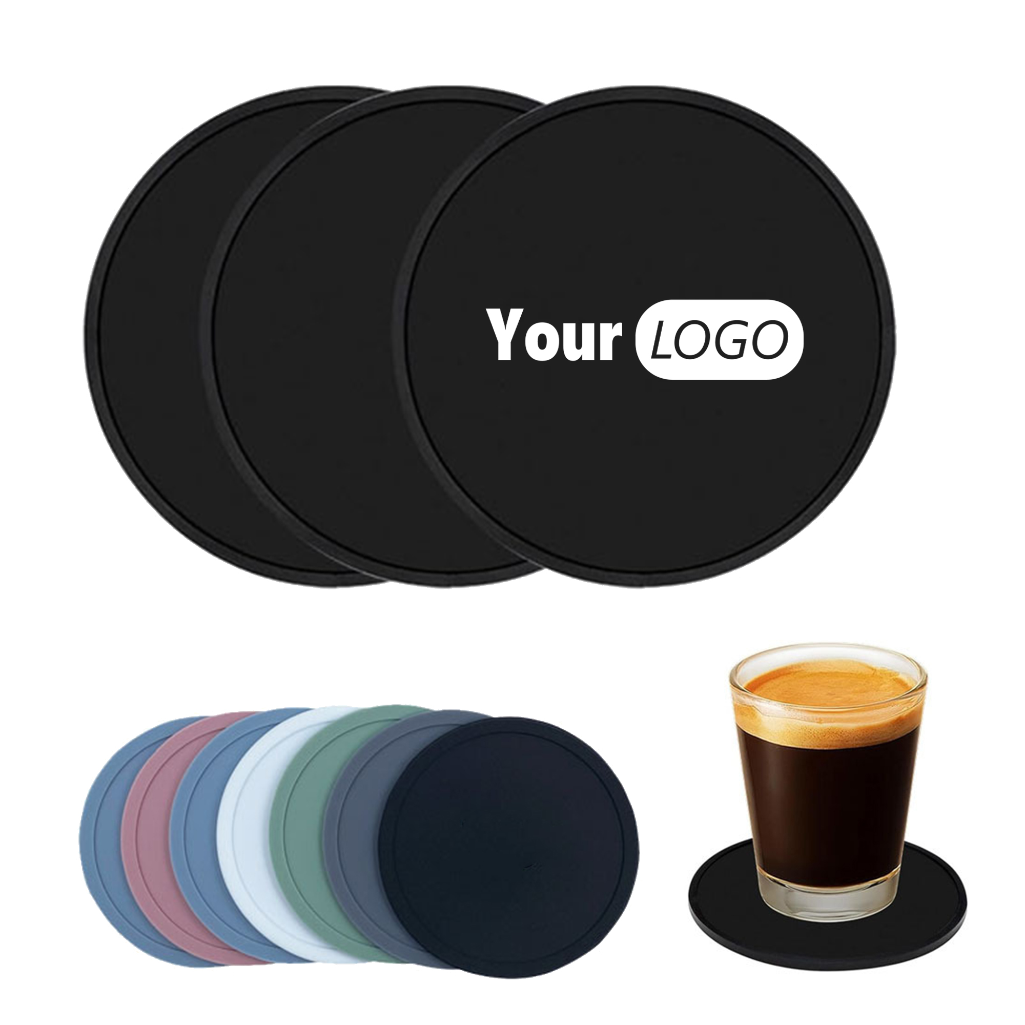 Non-Slip Silicone Drink Coasters 2