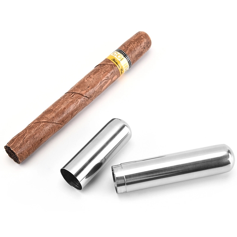Stainless Steel Lightweight Slip Cap Cigar Tube 4