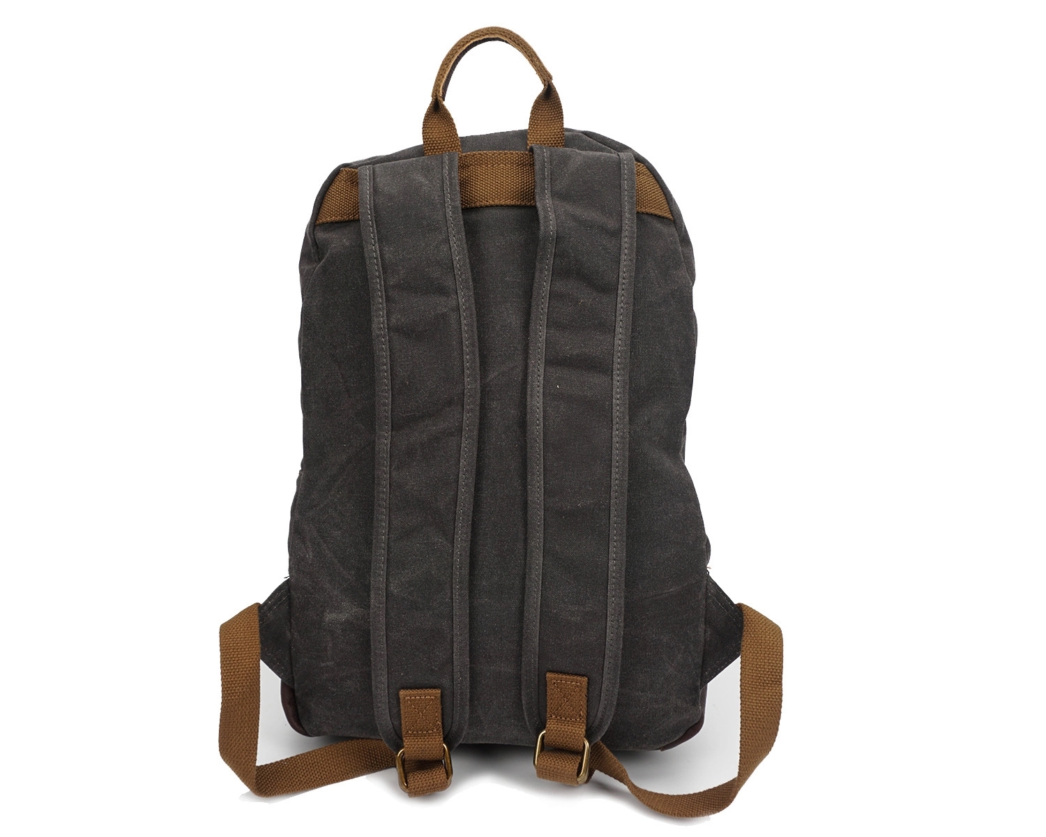Zippered Pocket Leather Backpack 5