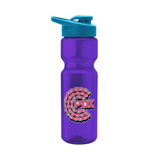 Blazer 28oz Transparent Bike Bottle w/Drink-thru Lid 2318