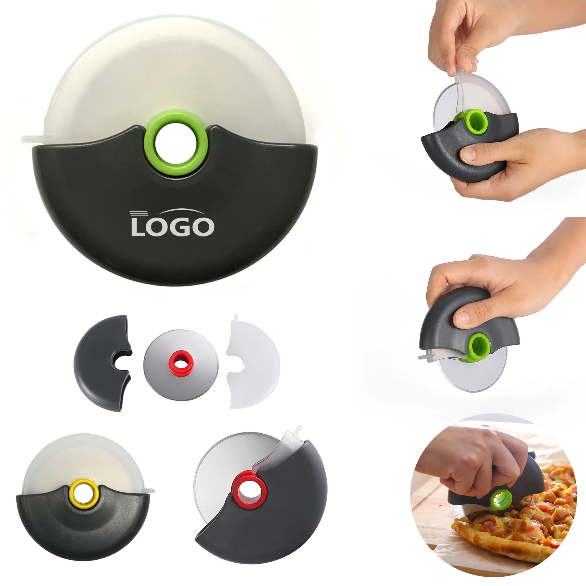 Pizza Cutter Wheel With Protective Blade Cover 2