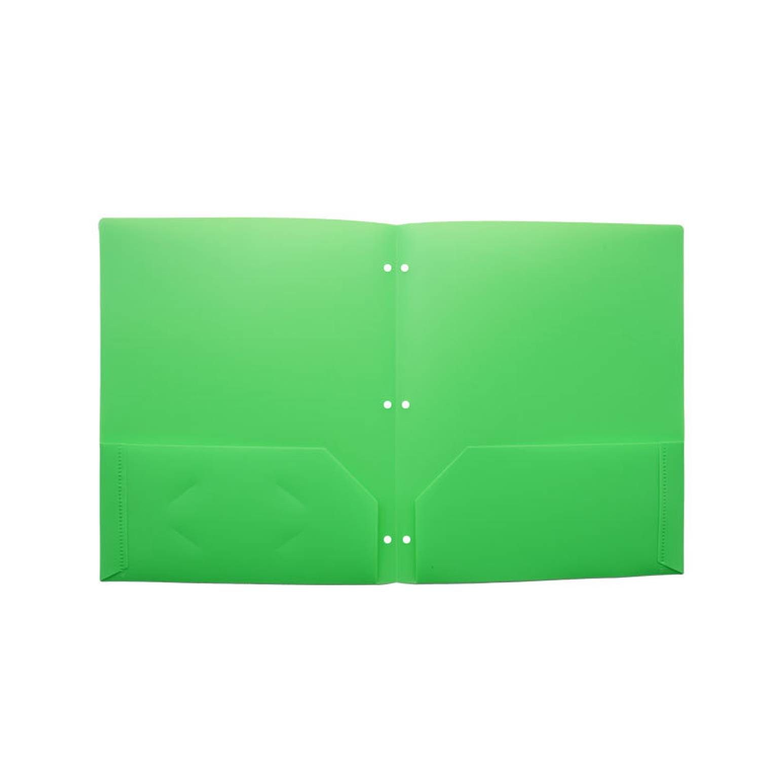 Letter Size Plastic 2-Pocket File Folder 13