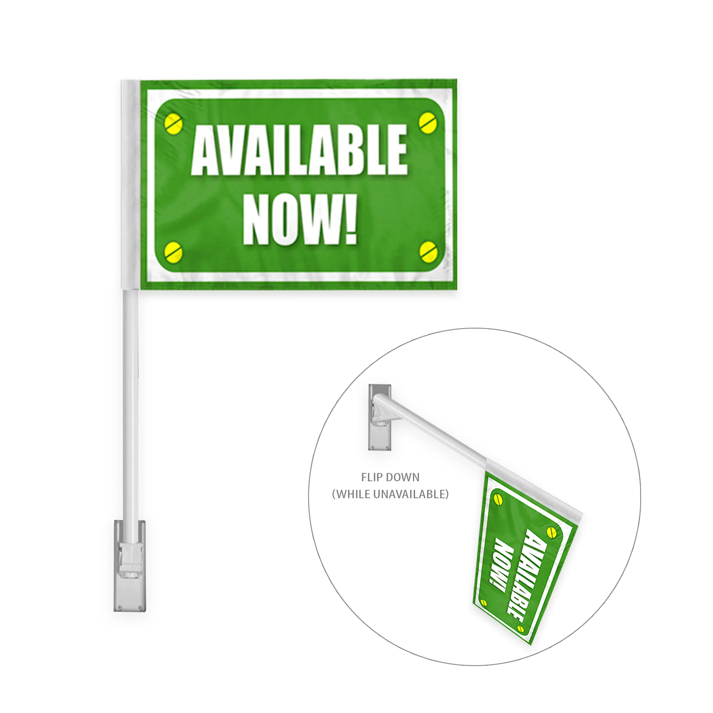 Computer Monitor Flag, 12"x18" Custom Flag with 24" Pole 3