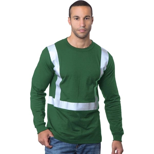 Hi-Vis 100% Cotton L/S Crew Tee 2